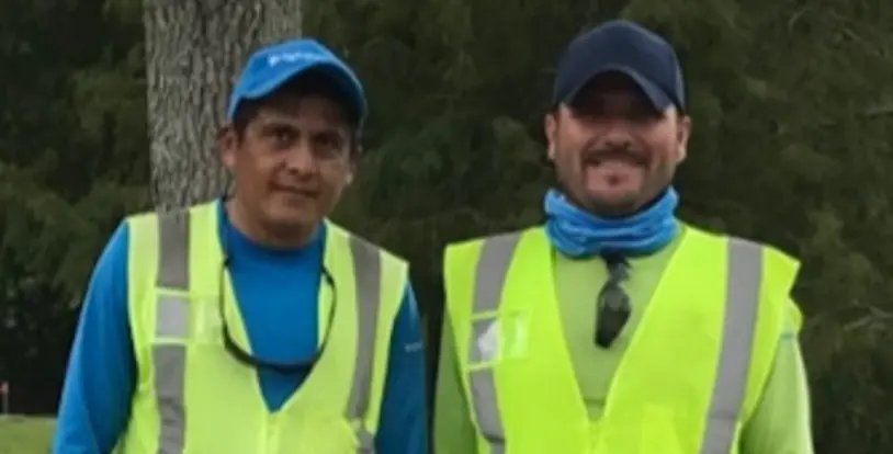 BrightView team members save woman from car